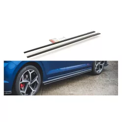   Maxton Design Küszöbtoldat Volkswagen Polo VI GTI (2017–) – Racing Fekete-Piros