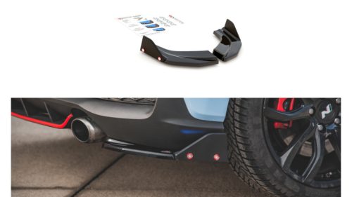 Splitter Hyundai I30 III N Rear Side v.6 + Flaps Gloss Black