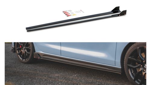 Diffuser Hyundai I30 III N Side Skirts v.5 Gloss Black + Flaps