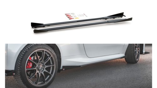 Diffuser Toyota GR Yaris IV Side Skirts Racing Black-Red + Gloss Flaps