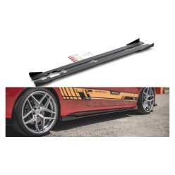   Diffuser Mercedes-Benz C C205 C43 Side Skirts Racing Black + Gloss Flaps