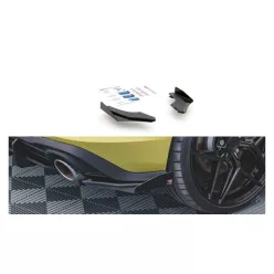   Maxton Design Hátsó Sarokelemek Volkswagen Golf GTI Mk8 Clubsport – Fekete-Piros + Fényes Toldatok