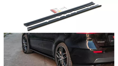 Maxton Design Küszöbtoldat Mitsubishi Lancer Mk8 – Fényes Fekete