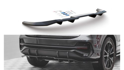 Splitter Audi Q3 F3 Sportback S-Line Rear Central with Diffuser Gloss Black