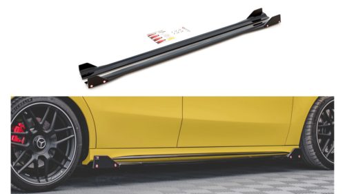 Maxton Design Küszöbtoldat Mercedes-Benz A W177 A45 AMG (2018–) – Fényes Fekete