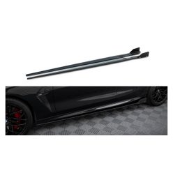   Diffuser BMW 8 F93 G16 M-Pack Side Skirts v.1 Gloss Black + Flaps