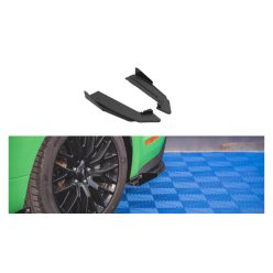   Splitter Ford Mustang VI GT Facelift Rear Side Street Pro v.1 Black + Gloss Flaps