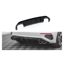   Maxton Design Hátsó Kötény / Diffúzor Audi S3 8Y (2020–) – Fényes Fekete