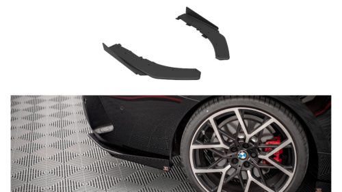 Maxton Design Hátsó Sarokelemek BMW 4 G22 M-Pack (2020–) – Fekete-Piros + Fényes Toldatok