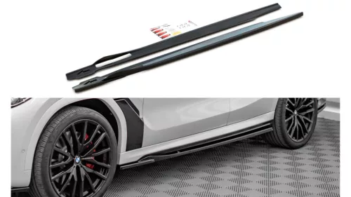 Maxton Design Küszöbtoldat BMW X6 G06 M-Pack (2019–) – Fényes Fekete