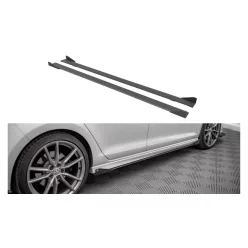   Maxton Design Küszöbtoldat Volkswagen Golf R Mk7 (2013–2019) – Fekete-Piros + Fényes Toldatok