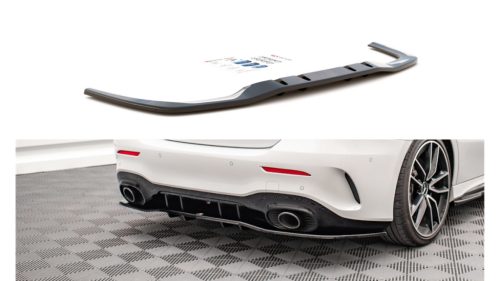 Maxton Design Hátsó Kötény / Diffúzor Mercedes-Benz A 35 AMG V177 Sedan – Fényes Fekete