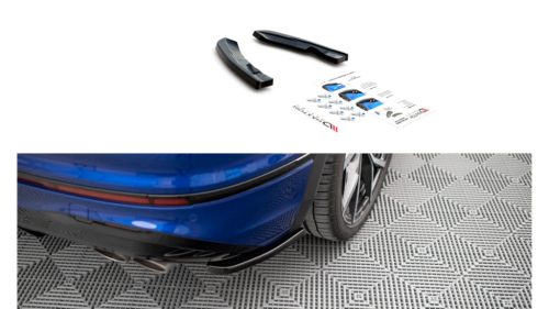 Splitter Volkswagen Tiguan II Facelift R Rear Side Gloss Black