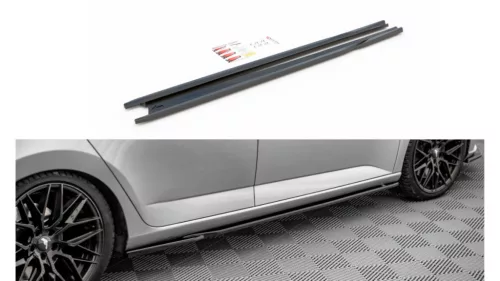 Maxton Design Küszöbtoldat Škoda Fabia Mk3 (2014–2019) – Fényes Fekete