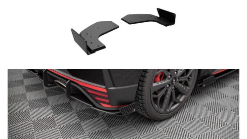 Splitter Hyundai I20 N III Rear Side Street Pro Black-Red + Gloss Flaps
