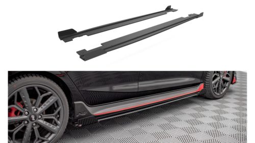 Diffuser Hyundai I20 N III Side Skirts Street Pro Black-Red + Gloss Flaps