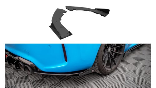 Splitter BMW 2 F87 M-Pack Rear Side Street Pro Black + Gloss Flaps