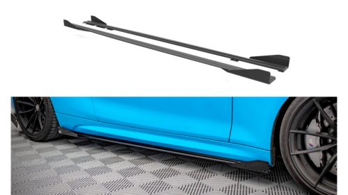 Diffuser BMW 2 F87 M-Pack Side Skirts Street Pro Black-Red + Gloss Flaps