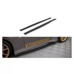   Maxton Design Küszöbtoldat Nissan 370Z Nismo Facelift (–) – Fekete-Piros