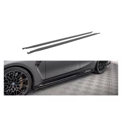   Maxton Design Küszöbtoldat BMW 3 G80 M-Pack (2021–) – Fekete-Piros