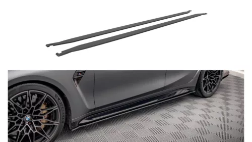 Maxton Design Küszöbtoldat BMW 3 G80 M-Pack (2021–) – Fekete-Piros