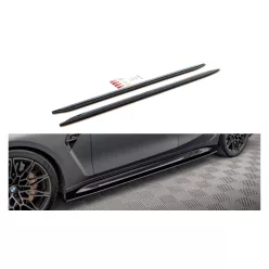   Maxton Design Küszöbtoldat BMW 3 G80 M-Pack (2021–) – Fényes Fekete