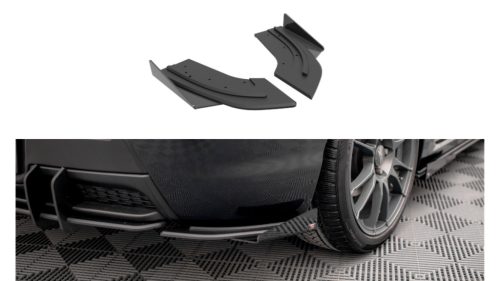 Splitter Mazda 3 I MPS Rear Side Street Pro Black-Red + Gloss Flaps