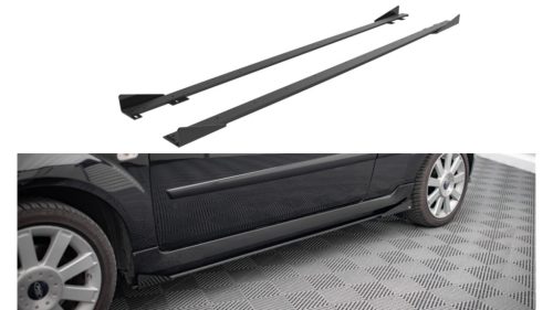 Diffuser Ford Fiesta VI ST Side Skirts Street Pro Black-Red + Gloss Flaps