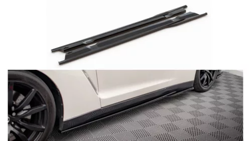 Maxton Design Küszöbtoldat Nissan GT-R R35 Facelift (2017–) – Fényes Fekete