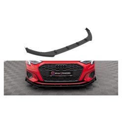 Splitter Audi A3 8Y Front Pro + flaps Black