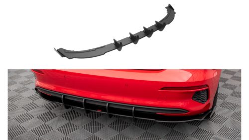 Diffuser Audi A3 8Y Rear Valance Red + Gloss Flaps