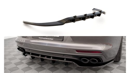 Splitter Porsche Panamera Turbo S E-Hybrid Panamera E-Hybrid Rear Central with Diffuser Gloss Black