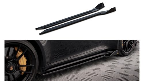 Diffuser Porsche 911 Turbo S 992 Side Skirts Gloss Black