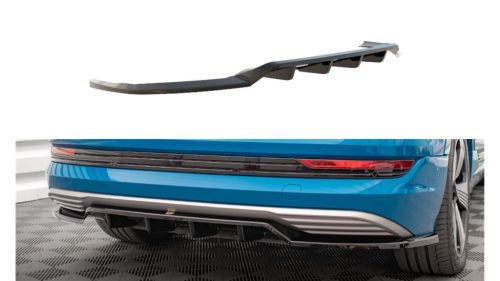 Splitter Audi e-tron Rear Central with Diffuser Gloss Black