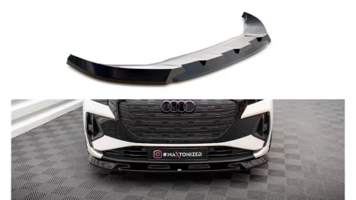 Maxton Design Első Toldat / Splitter Audi Q4 e-tron Mk1 Sportback (2021–) – Fényes Fekete