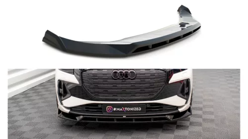 Maxton Design Első Toldat / Splitter Audi Q4 E-Tron Mk1 Sportback (2021–) – Fényes Fekete