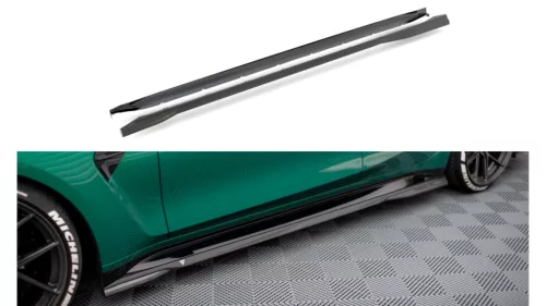 Maxton Design Küszöbtoldat BMW M3 G80 M-Pack (2021–) – Karbon Hatású