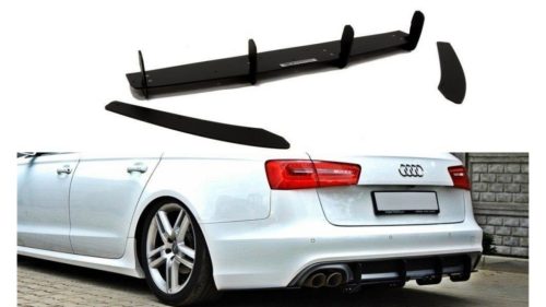 Diffuser Audi A6 C7 S-Line Rear + Rear Splitter Side exhaust 1x2