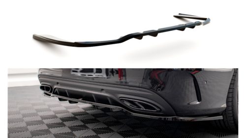 Splitter Mercedes-Benz C W205 Facelift Rear Central with Diffuser Gloss Black