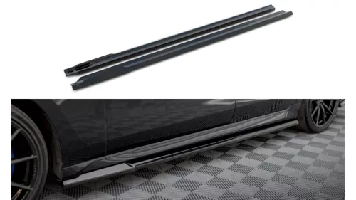 Maxton Design Küszöbtoldat BMW 7 G70 M-Pack (2022–) – Fényes Fekete