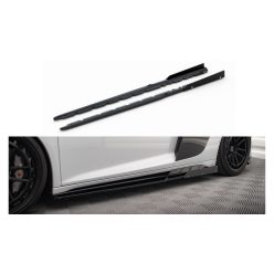   Diffuser Audi R8 4S Facelift Side Skirts v.2 Gloss Black + Flaps