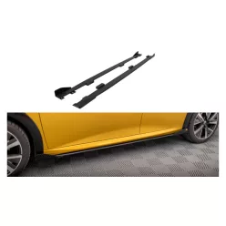   Maxton Design Küszöbtoldat Peugeot 208 GT Mk2 (2020–) – Fekete-Piros + Fényes Toldatok