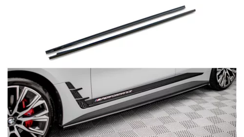 Maxton Design Küszöbtoldat BMW 4 G26 M-Pack (2021–) – Fényes Fekete