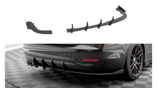 Maxton Design Hátsó Sarokelemek BMW 4 F36 (2014–2020) – Fekete-Piros + Fényes Toldatok