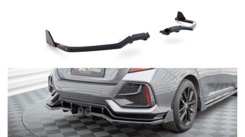 Splitter Honda Civic X Facelift Sport Rear Central with Diffuser + Flaps