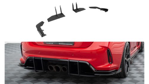 Splitter Honda Civic XI Type-R Rear Side Street Pro Black + Gloss Flaps