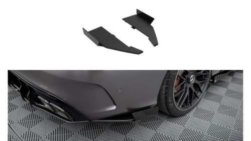 Splitter Mercedes-Benz C W205 C63 Facelift Rear Side Street Pro Black-Red + Gloss Flaps