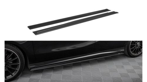 Maxton Design Küszöbtoldat Mercedes-Benz A W176 Facelift AMG Line (2015–2018) – Fényes Fekete