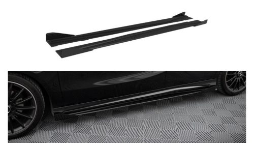 Maxton Design Küszöbtoldat Mercedes-Benz A W176 Facelift AMG Line (2015–2018) – Fényes Fekete