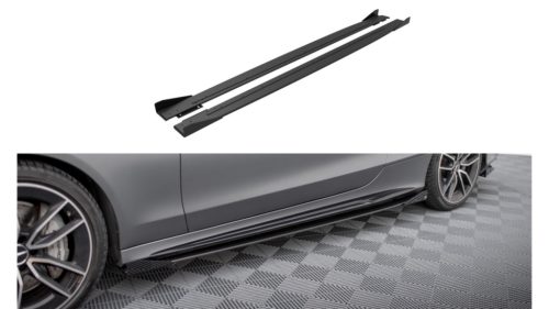 Diffuser Mercedes-Benz C C205 C43 Facelift Side Skirts Street Pro Black-Red + Gloss Flaps